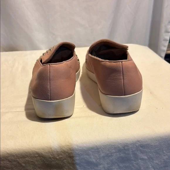 Women's Pink Slip-On Shoes with Studded Detail - Picture 3 of 6